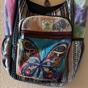 Multicolor Butterfly Backpack
